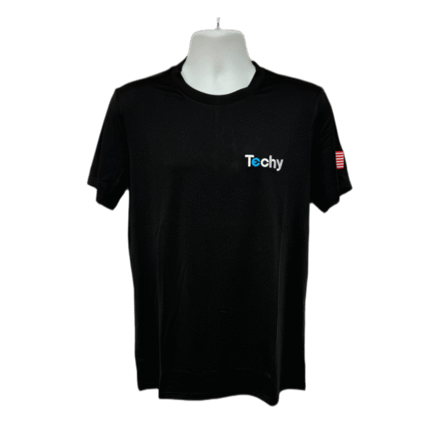 Techy Black Flag Men's Polyester T- Shirt