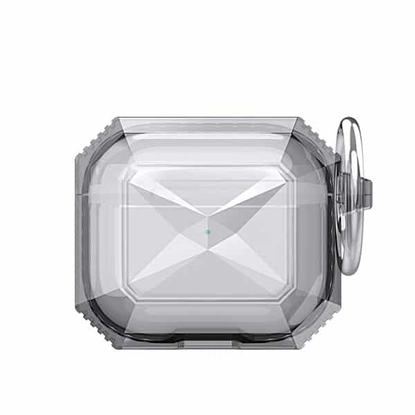 For AirPods Pro2 (2022 2nd Version) 3mm Thick Transparent TPU with Colored Edge Case Cover
