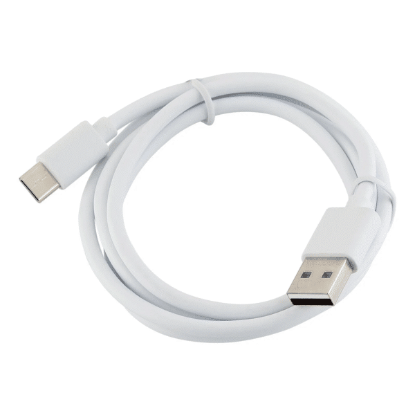 USB to Type C Round Cable 3 FT White