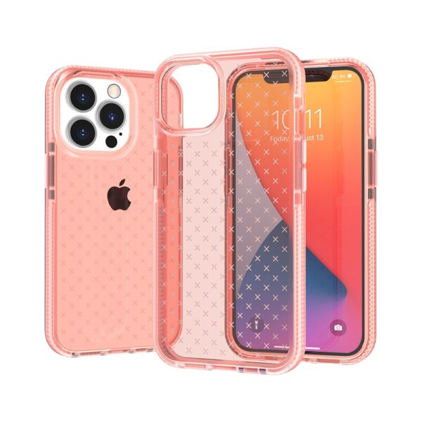 For Apple iPhone 14 PRO MAX 6.7" CROSS Design Ultra Thick 3.0mm Transparent ShockProof Hybrid Case Cover