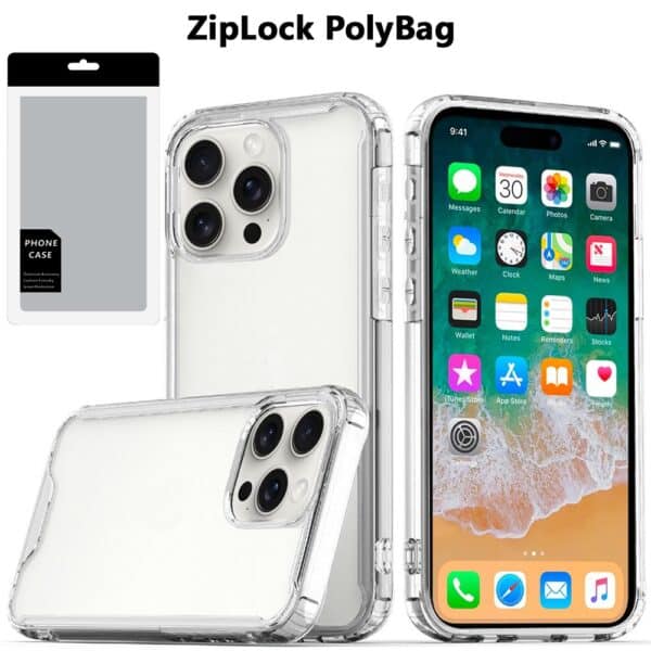 [PolyBag] For iPhone 16 Pro Max 6.9 inch Colored Shockproof Transparent Hard PC TPU Hybrid