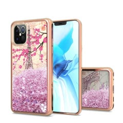 For Apple iPhone 13 Pro 6.1 (3 Cameras) Design Water Quicksand Glitter Case Cover