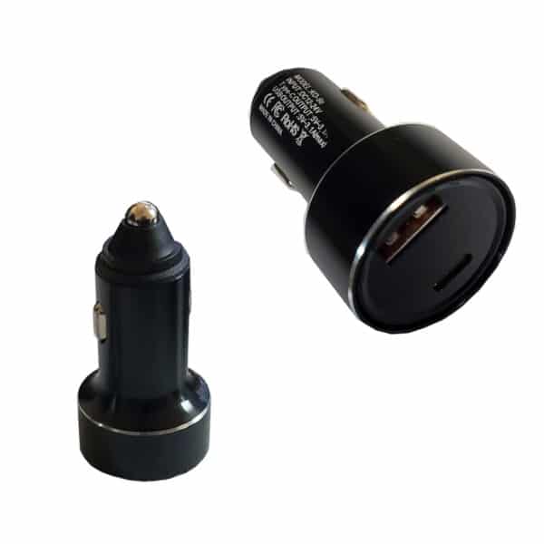 PD Car Adapter Dual Ports USB and C