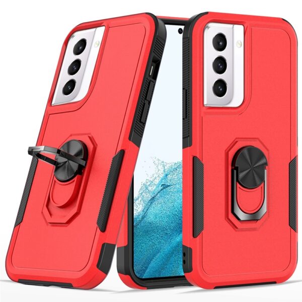 For Samsung Galaxy S22 Plus Perfect Tough Thick Hybrid With Metal Ring Stand Cover Case