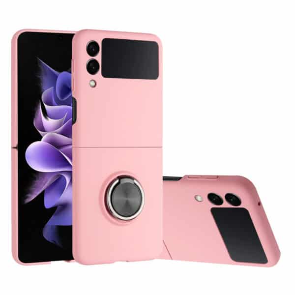 For Samsung Galaxy Z Flip 4 Chief Premium Matte Magnetic Ring Stand Hybrid Case Cover