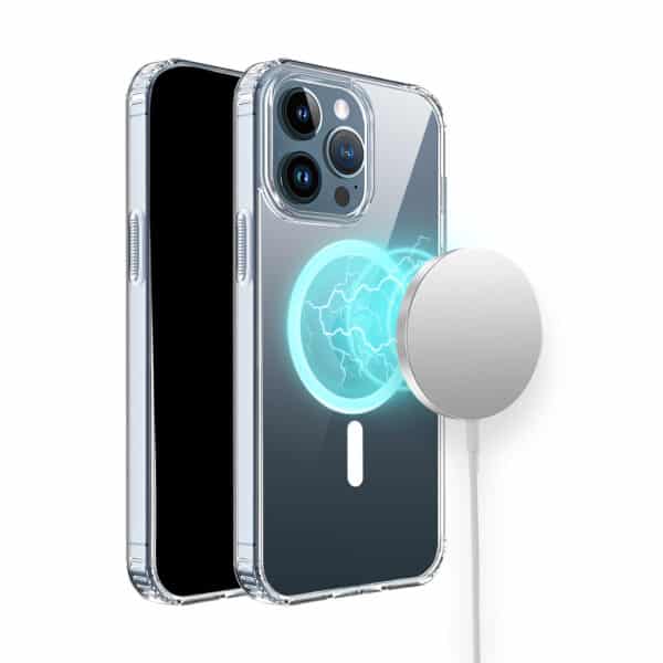 For Apple iPhone 12 & iPhone 12 Pro TRUE Transparent Magnetic Circle Shockproof Hybrid