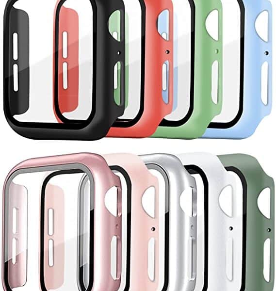 For Apple Watch 45mm - Watch Frame with Tempered Glass