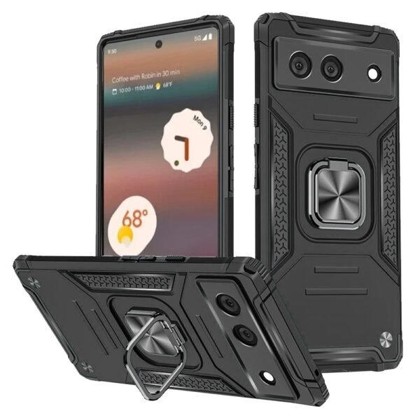 For Google Pixel 6A Robust Magnetic Kickstand Hybrid Case Cover