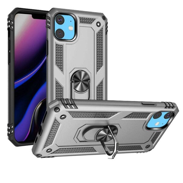 For iPhone 15 Pro Max Ring Magnetic Kickstand Hybrid Case Cover