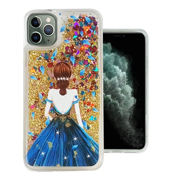 For Apple iPhone 11 Pro Max 6.5 Fashion Series Design Liquid Glitter Gel Case Cover
