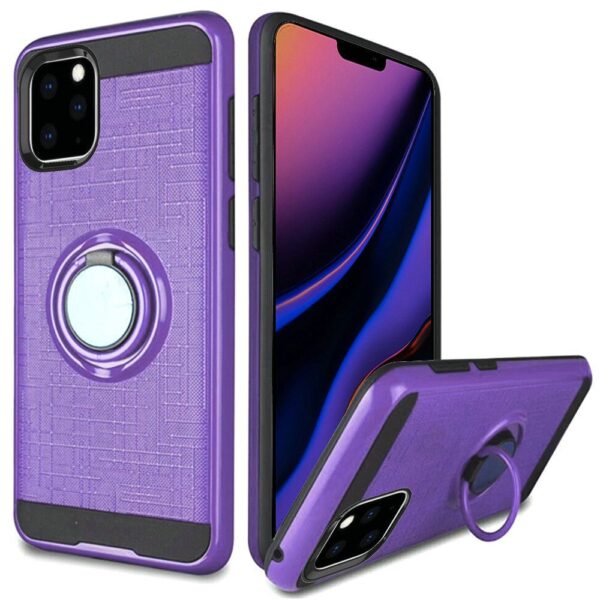 For Apple iPhone 11 Pro Max 6.5 Magnetic Ring Kickstand Hybrid Case Cover