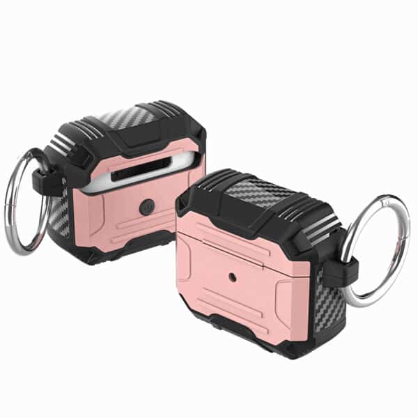 For AirPods Pro Rugged ShockProof Hybrid With Metal Hook Case Cover