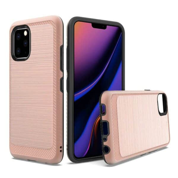 For Apple iPhone 11 Pro Max Slim Brushed Hybrid with Design Edged Lining