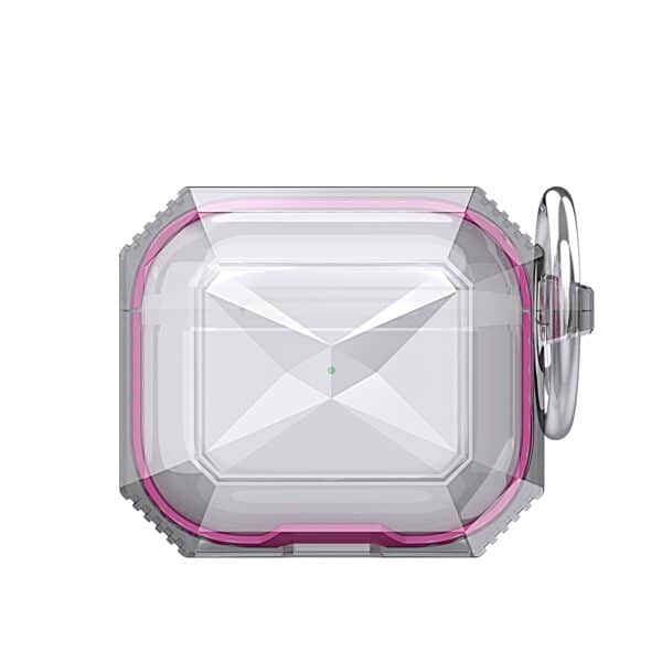 For AirPods Pro 3mm Thick Transparent TPU with Colored Edge Case Cover