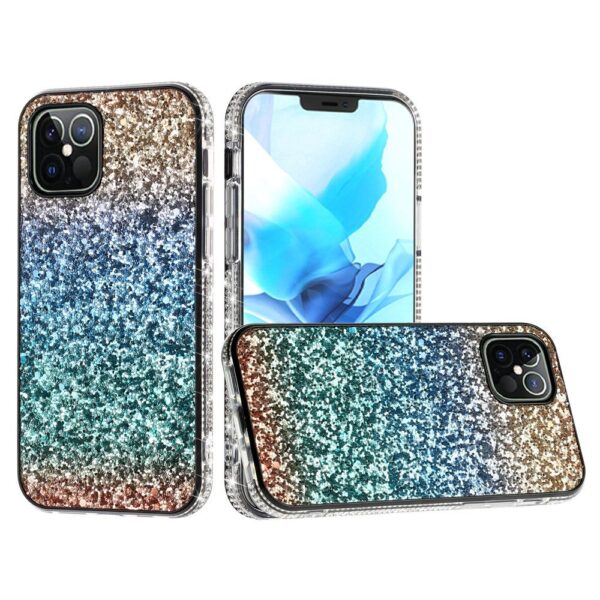 For Apple iPhone 13 Pro Decorative Glitter with Diamond All Around Hybrid