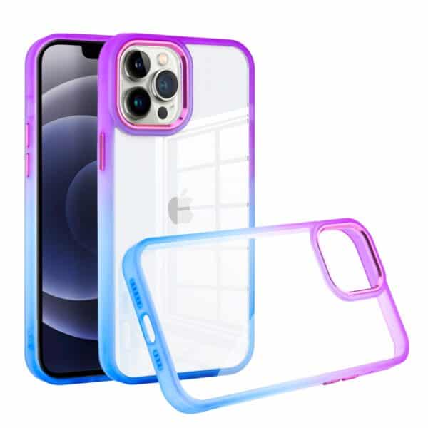 For Apple iPhone 14 PRO 6.1" Radiant Two Tone Transparent Thick Hybrid Case Cover