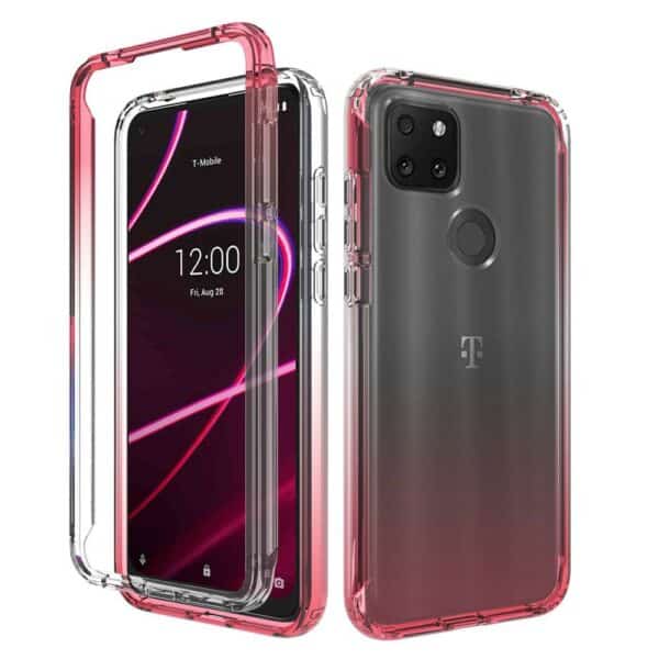 For Revvl 5G Two Tone Transparent Shockproof Case Cover