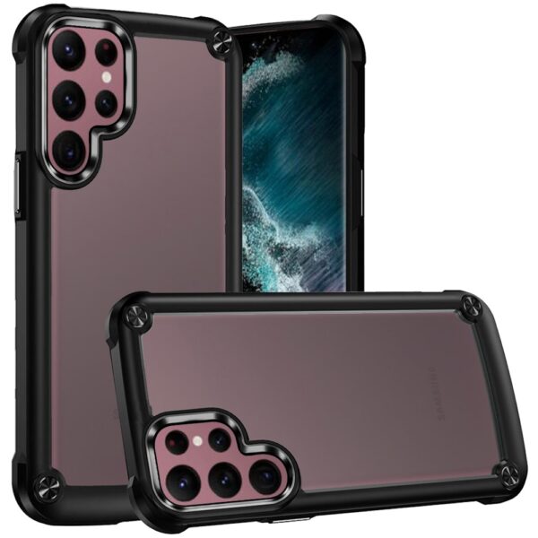 For Samsung Galaxy S23 Ultra Ultimate CaseX Transparent Hybrid Case with Metal Buttons And Camera Edges