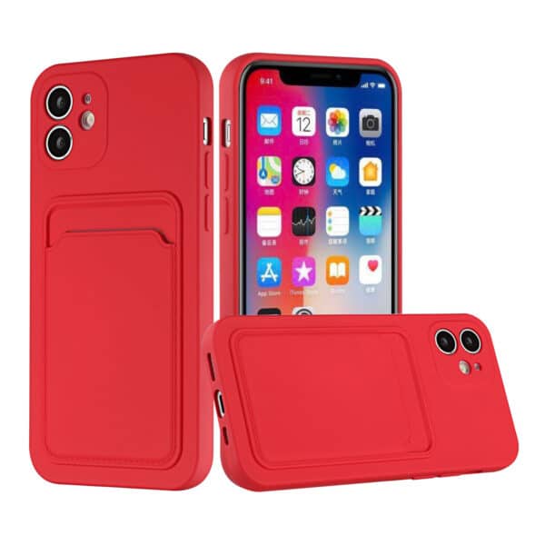 For Apple iPhone 13 Pro Max CASE Thick TPU Card Holder (2) with Camera Protection